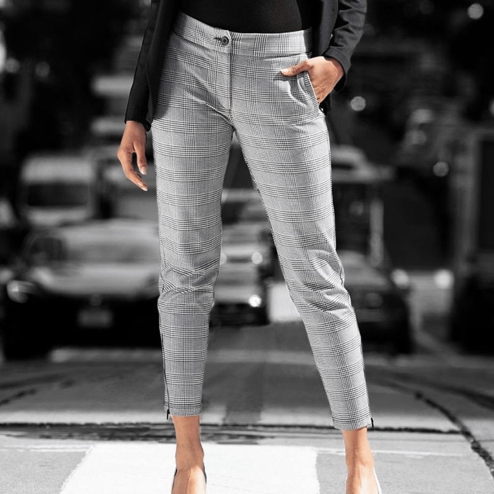 New Betabrand Glen Plaid Skinny Cigarette Dress Pant Yoga Pants XXLarge Petite